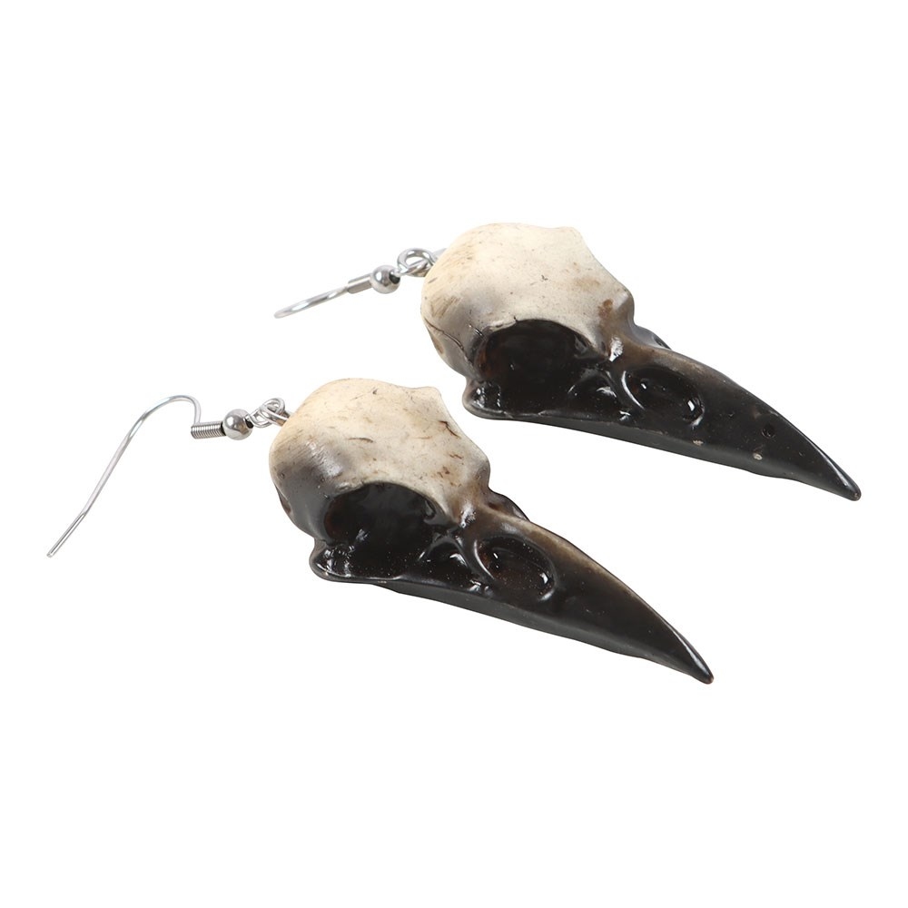 Something Different - Resin Crow Skull Des boucles d'oreilles - Multicolore
